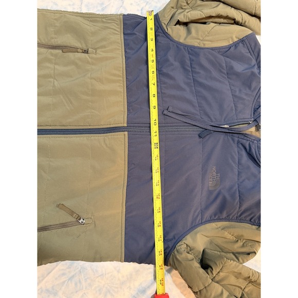 THE NORTH FACE womens Navy / olive Mountain Hoody Jacket Size Large. Very soft - Picture 12 of 14